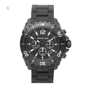 Michael Kors MK8211 black silicone oversized Chronograph men's watch